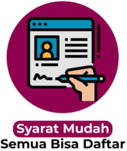Semua orang bisa daftar, gak ada syarat minimal. Biaya Pendaftaran Rp25.000,-